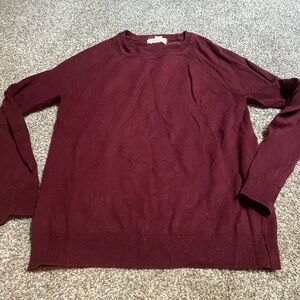 H&M Burgundy Crew Neck Sweater
